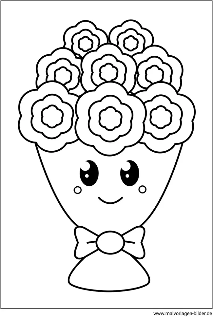 kawaii-blumenstrauss-ausmalvorlage