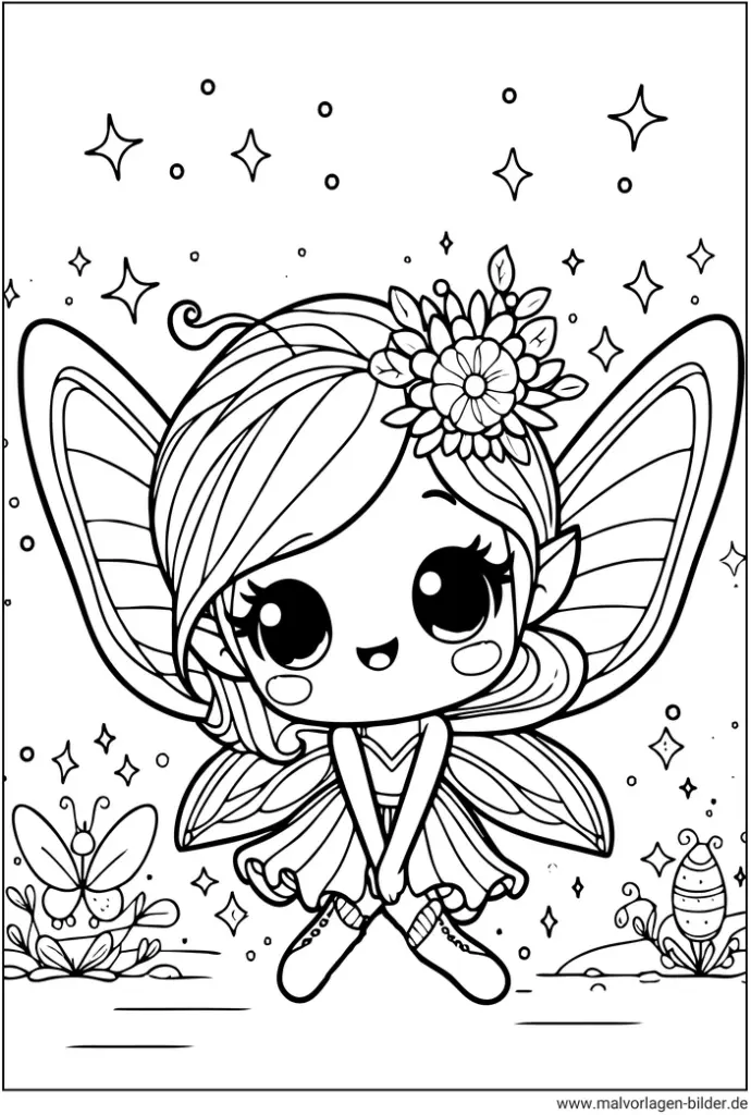 kawaii-fee-ausmalvorlage