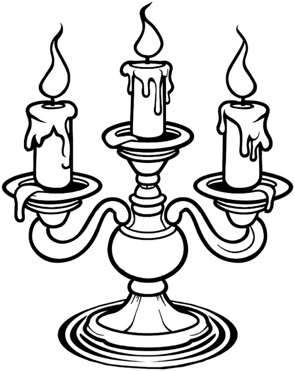 kerzenstaender-mit-drei-leuchtenden-kerzen-ausmalen
