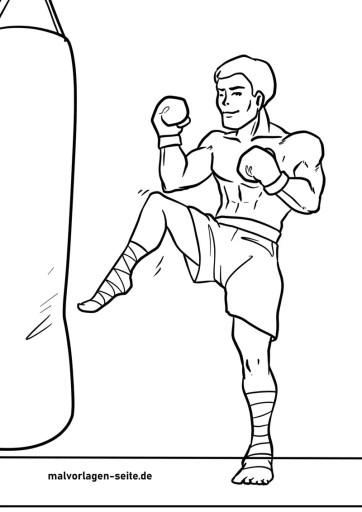 kickboxer-am-boxsack-ausmalvorlage