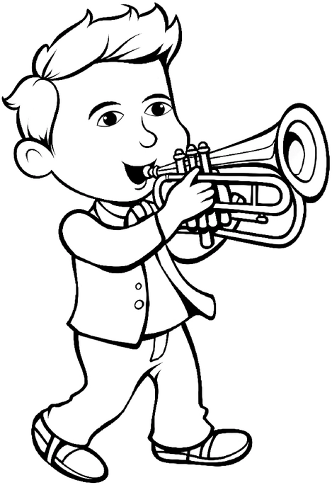kind-mit-blasinstrument-ausmalbild