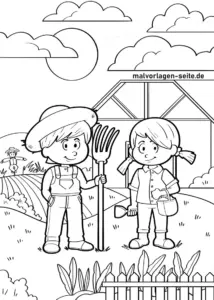 kinder-auf-dem-bauernhof-malvorlage