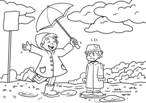 kinder-im-regen-mit-regenschirm