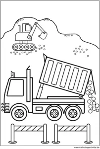 kipplaster-auf-baustelle-ausmalbild