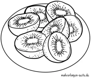 kiwi-stuecke-auf-einem-teller-ausmalvorlage