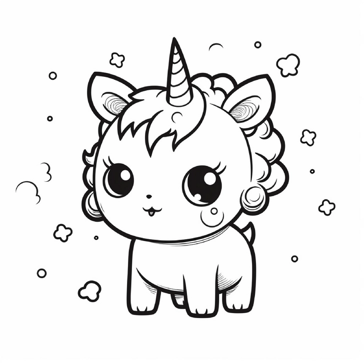 kleines-einhorn-malen-ausmalvorlage