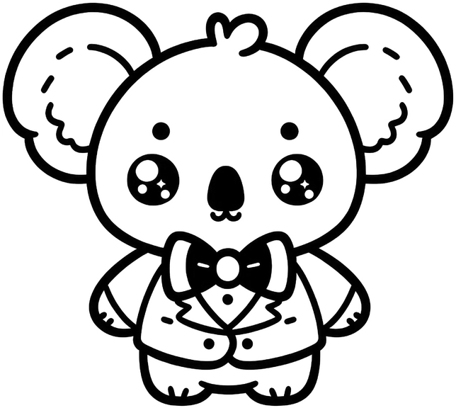koala-im-anzug-ausmalbild