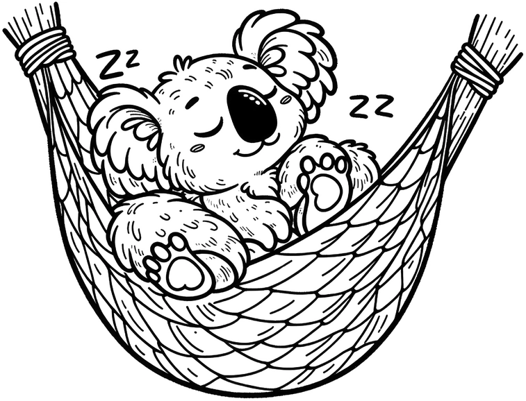 koala-in-haengematte-ausmalvorlage