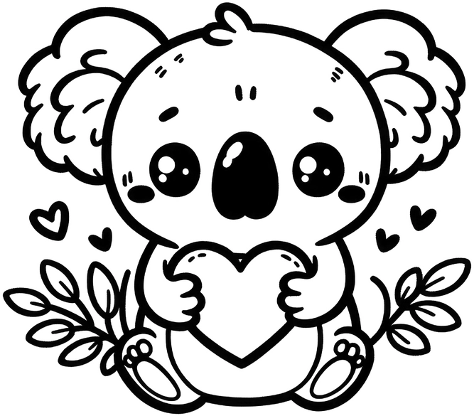 koala-mit-herz-ausmalvorlage
