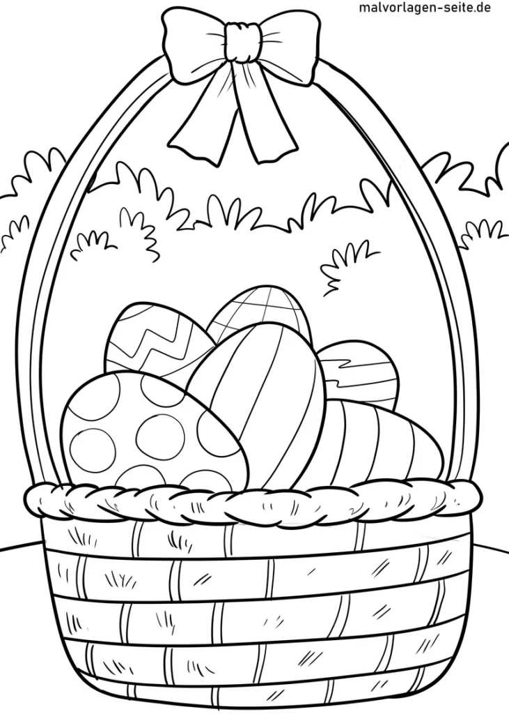 korb-mit-ostereiern-ostern-malvorlage