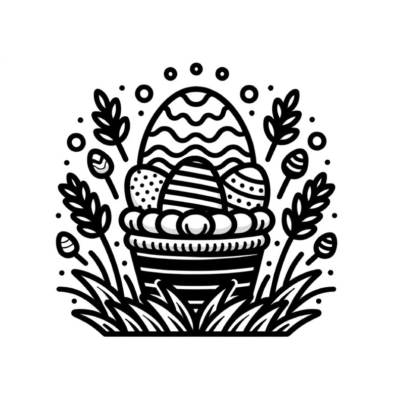 korb-mit-ostereiern-und-blumen-malvorlage