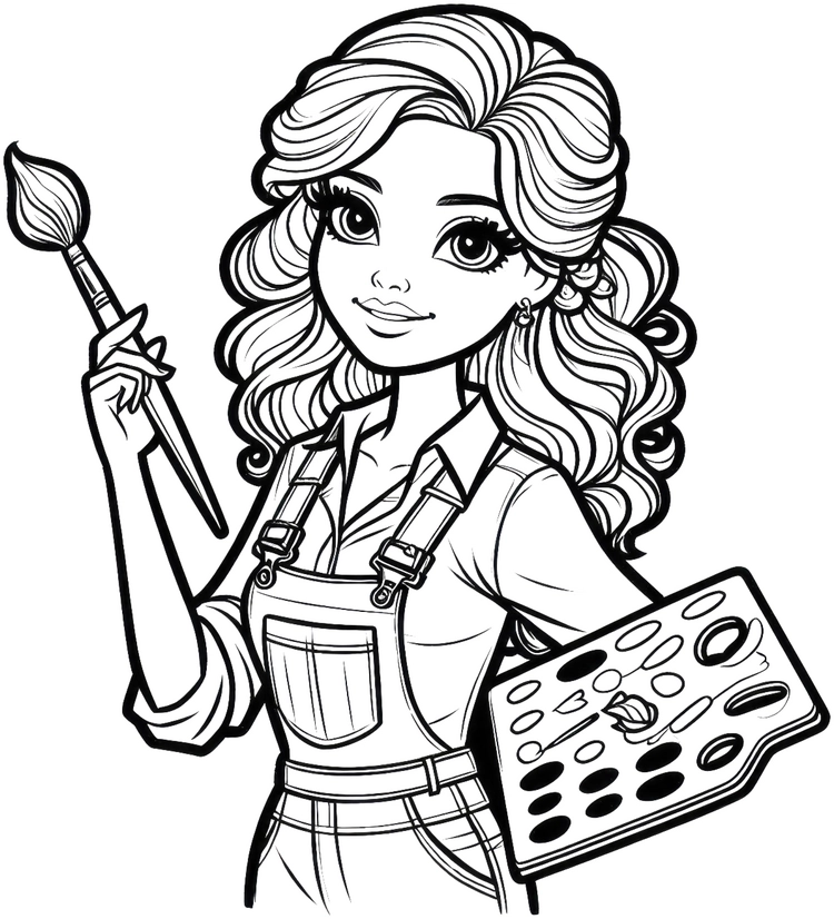 kreative-kuenstlerin-mit-pinsel-und-farbpalette