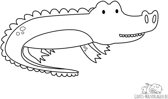 kreatives-ausmalen-krokodil-mit-vielen-zaehnen