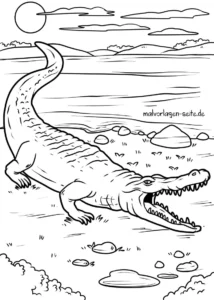krokodil-am-gewässer-ausmalvorlage
