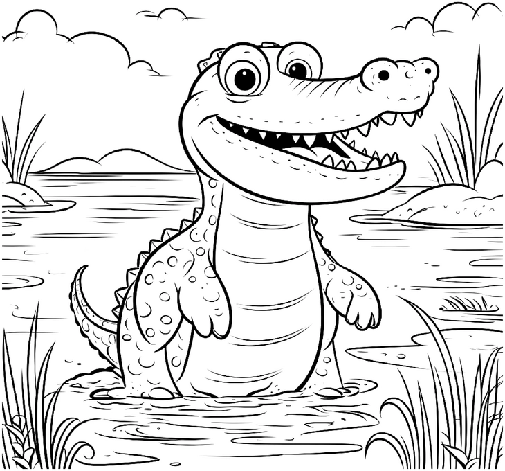 krokodil-im-wasser-ausmalvorlage