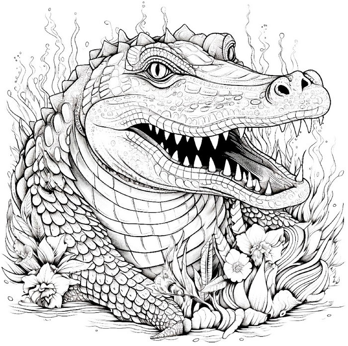 krokodil-in-unterwasserlandschaft-mit-blumen