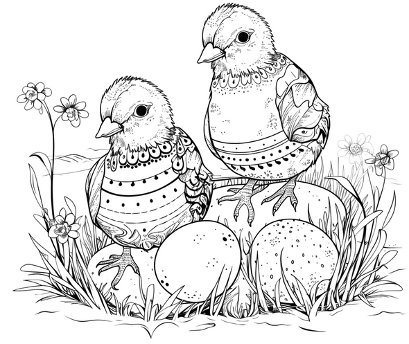 kuemmel-kueken-auf-eiern-in-natur