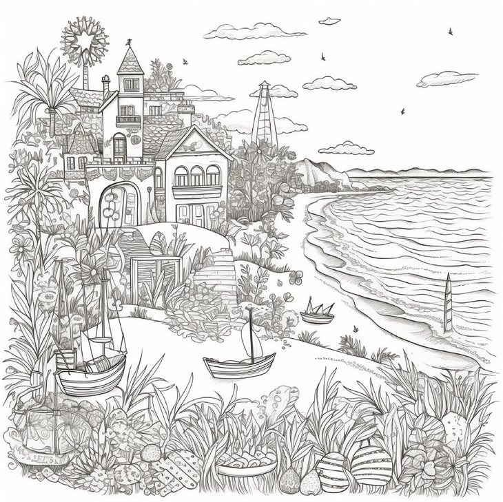 kuestenlandschaft-mit-haeusern-und-booten