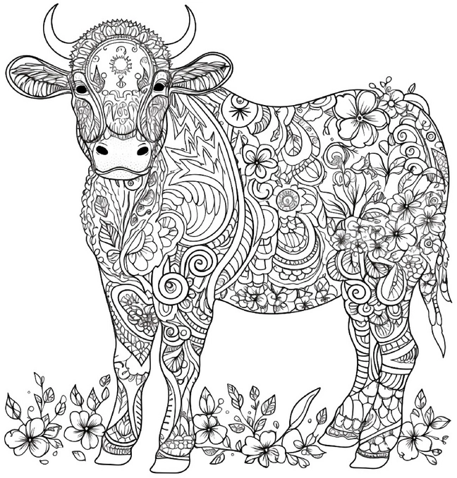 kuh-im-mandala-stil-ausmalvorlage