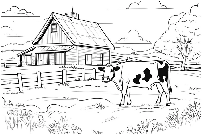 kuh-vor-bauernhaus-malvorlage