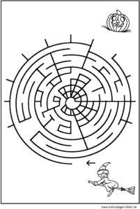 labyrinth-mit-hexe-und-kuerbis