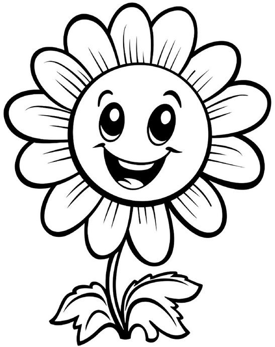 laechelnde-blume-ausmalvorlage