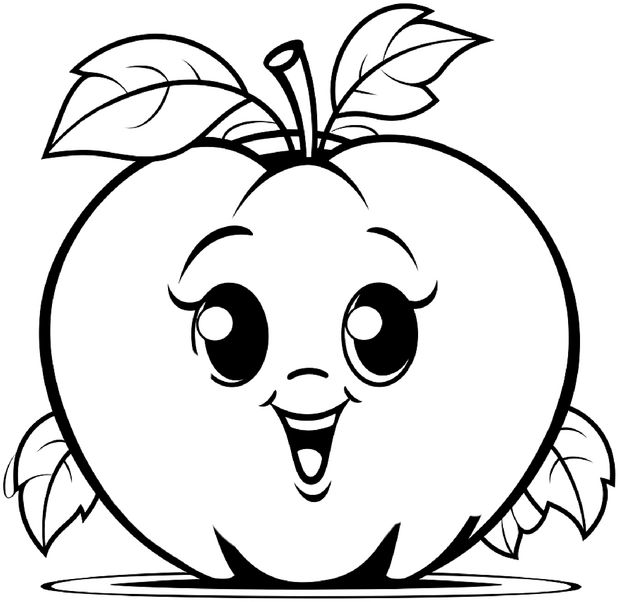 laechelnder-apfel-mit-blaettern