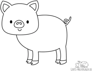 laechelndes-schwein-ausmalvorlage