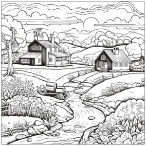 laendliche-idylle-mit-bauernhaeusern-und-bach