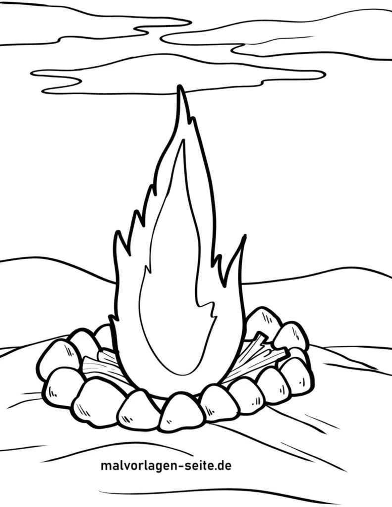 lagerfeuer-ausmalvorlage-natur-umwelt