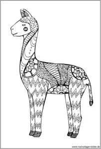 lama-ausmalbild-kreative-muster-erwachsene