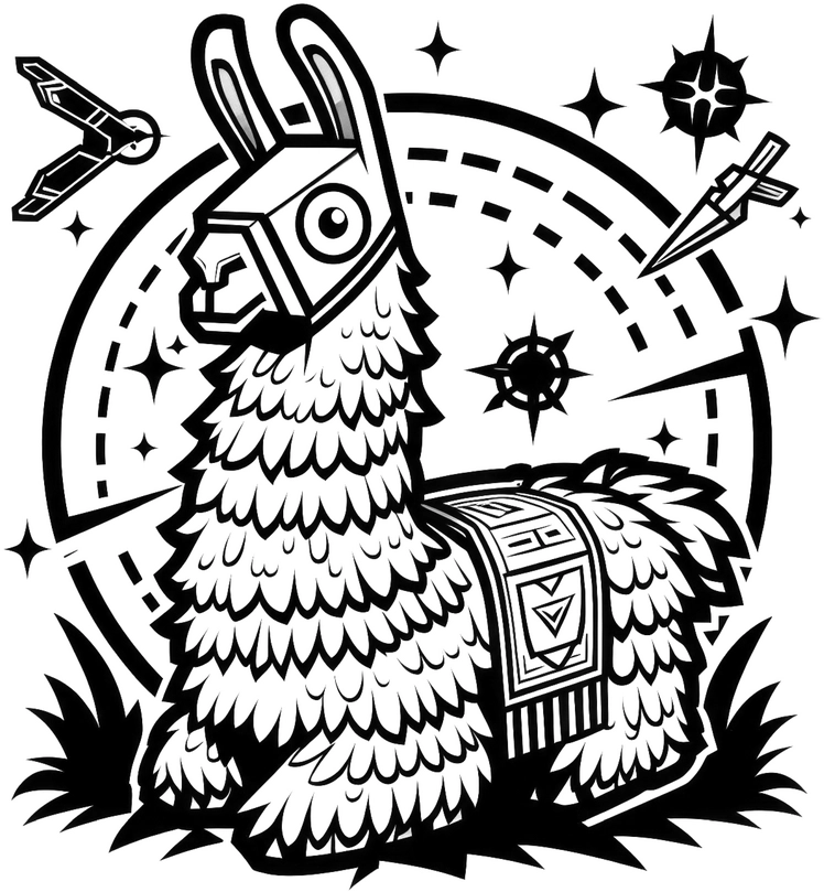 lama-im-weltall-mit-sternen-und-raumschiffen
