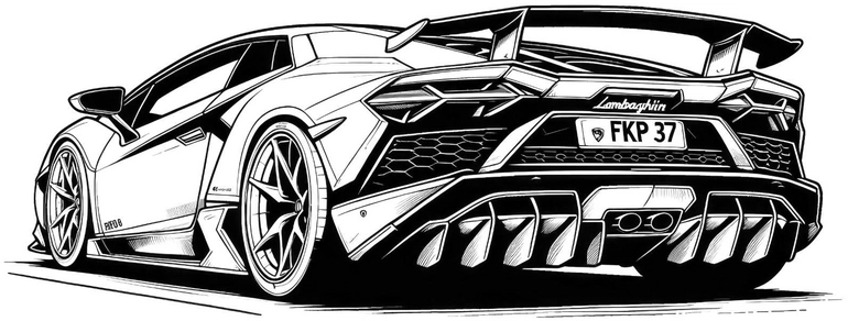 lamborghini-ausmalbild-mit-spoiler-und-rennwagen-design