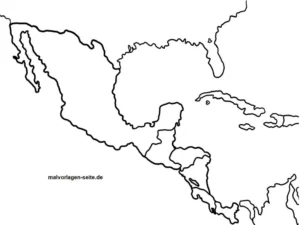 landkarte-mittelamerika-ausmalvorlage