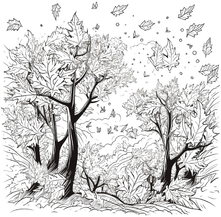laubbäume-im-herbst-mit-fallenden-blättern