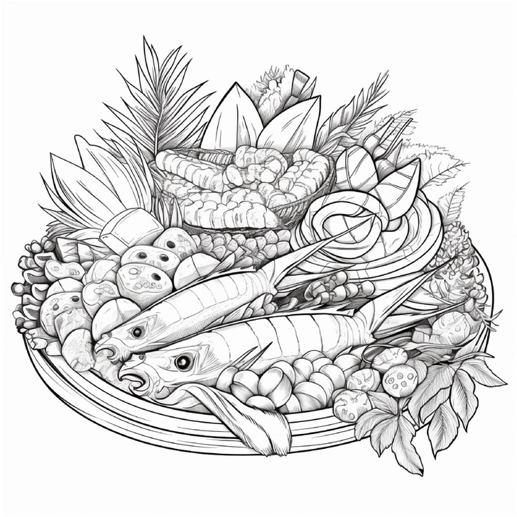 lebensmittel-fische-ausmalvorlage
