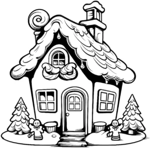 lebkuchenhaus-mit-lebkuchenfiguren-und-tannenbaeumen