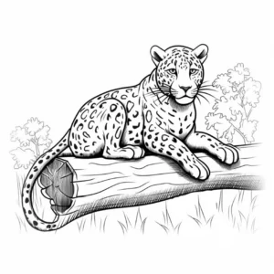 leopard-auf-einem-baumstamm-malvorlage