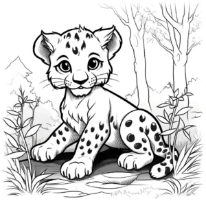 leopardenbaby-im-wald-ausmalvorlage