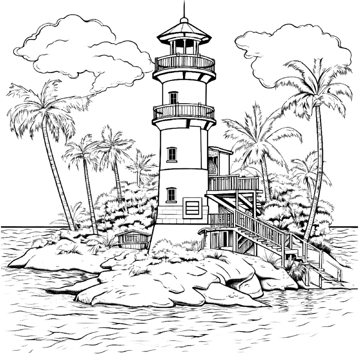 leuchtturm-palmengarten-ausmalbild