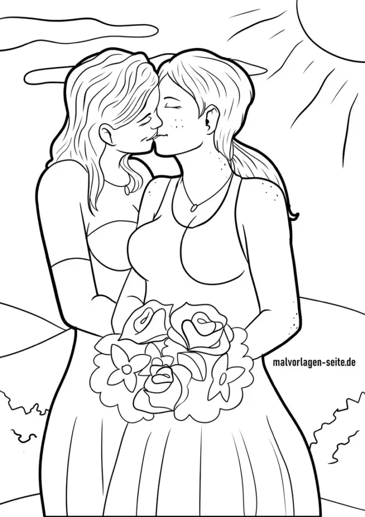 liebe-und-zuneigung-paar-kuessend-mit-blumen