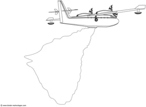 loeschflugzeug-malen-ausmalvorlage