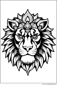 loewe-kopf-ausmalvorlage