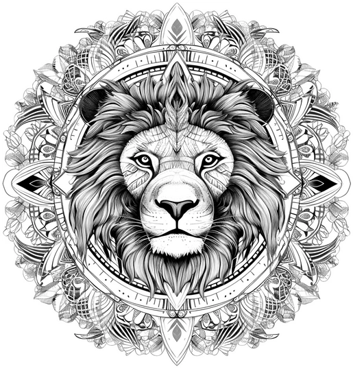 loewe-mandala-malen-ausmalvorlage