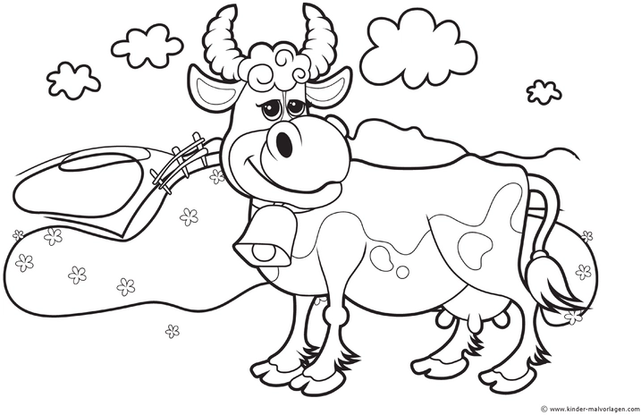 lustige-kuh-auf-dem-bauernhof