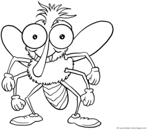 lustige-malvorlage-fliege-ausmalen