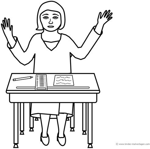 maedchen-am-pult-ausmalvorlage