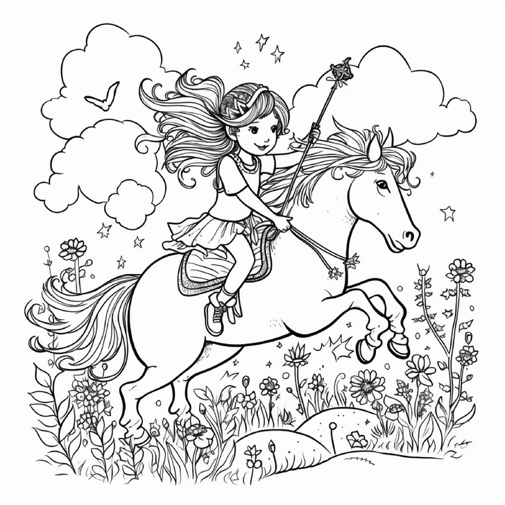 maedchen-auf-einhorn-reitet-in-bunter-blumenwelt