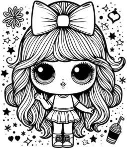 maedchen-mit-sternen-und-herzen-ausmalvorlage