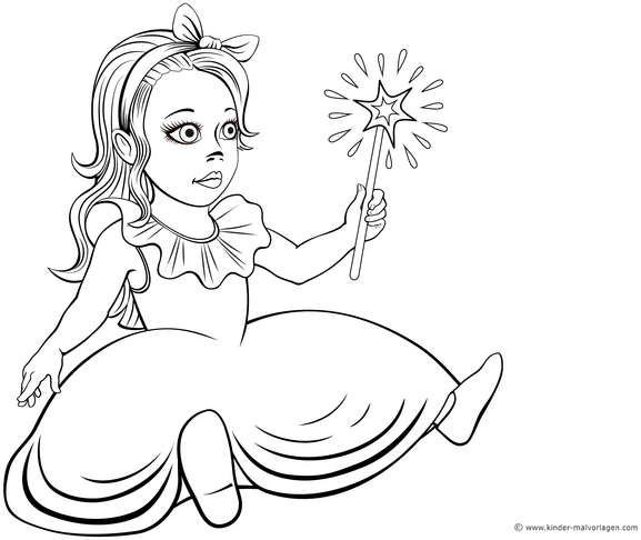 maedchen-mit-zauberstab-und-kleid